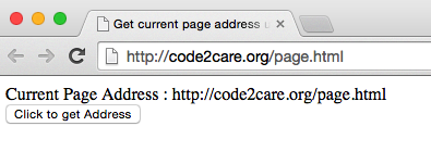 Get Page Address using JavaScript